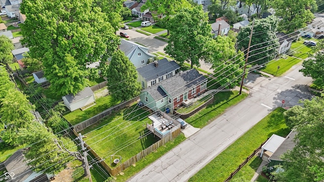 aerial view of residential area