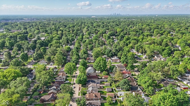 drone / aerial view of a forest