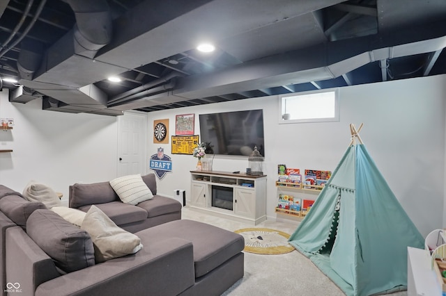 view of carpeted living room