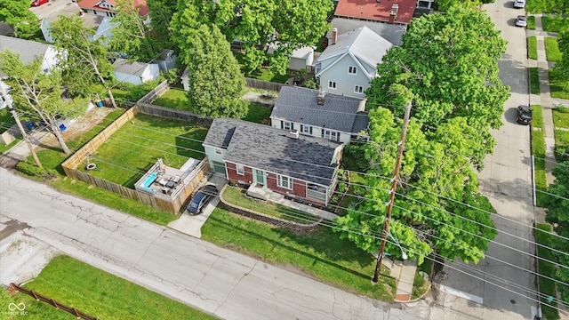 aerial perspective of suburban area