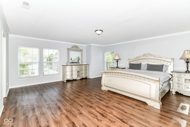 12612 Majestic Way, Fishers, IN 46037 - bedroom featuring wood finished floors, ornamental molding, and baseboards