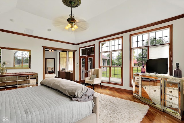 893 W 500 S, Anderson, IN 46013 - bedroom with multiple windows, wood finished floors, ornamental molding, and baseboards