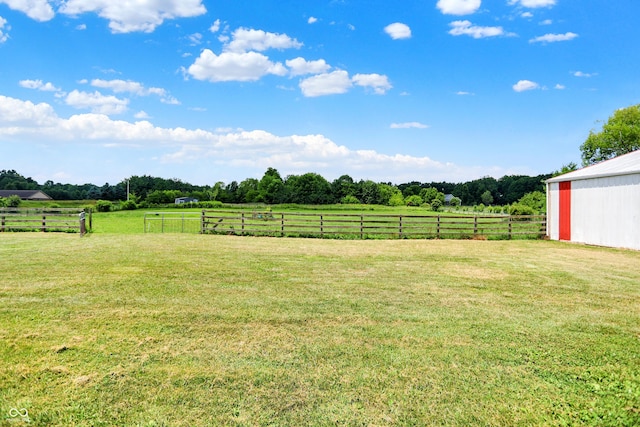 8853 S County Road 825 E, Cloverdale, IN 46120 - view of yard featuring a view of rural / pastoral area, an outdoor structure, and a detached garage