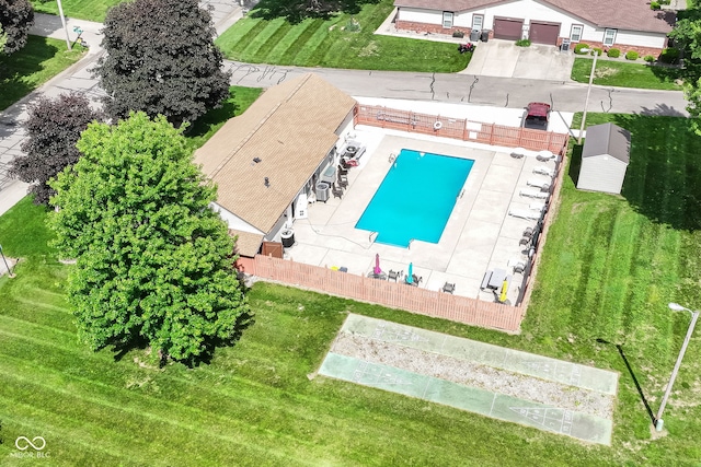4504 Harvard Dr, Anderson, IN 46013 - drone / aerial view of a pool