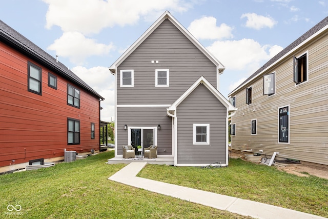 2024 Yandes St, Indianapolis, IN 46202 - rear view of property with a lawn, a patio, and outdoor lounge area