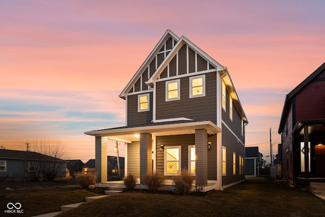2024 Yandes St, Indianapolis, IN 46202 - view of front of home featuring a porch and board and batten siding