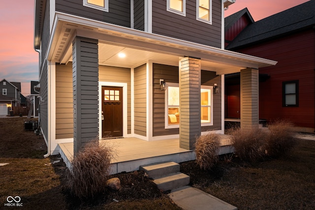 2024 Yandes St, Indianapolis, IN 46202 - exterior entry at dusk with covered porch