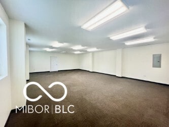 spare room featuring carpet floors and electric panel
