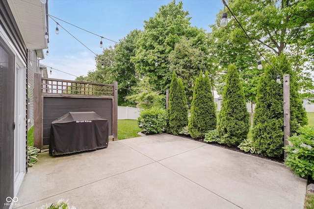 1274 Timber Bluff Rd, Westfield, IN 46074 - view of patio / terrace featuring a grill and a fenced backyard