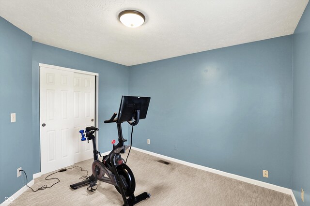 5041 Millwright Ct, Indianapolis, IN 46254 - workout room with carpet floors and baseboards