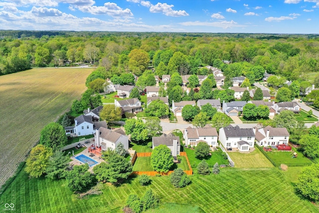 5041 Millwright Ct, Indianapolis, IN 46254 - aerial perspective of suburban area featuring a forest