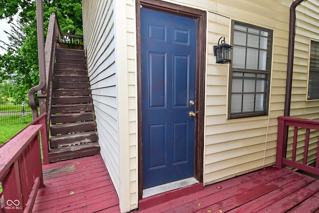 122 E 27th St, Indianapolis, IN 46205 - doorway to property with a deck