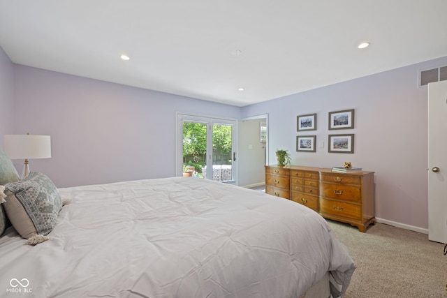 8330 Claridge Rd, Indianapolis, IN 46260 - bedroom featuring access to exterior, carpet flooring, recessed lighting, and baseboards