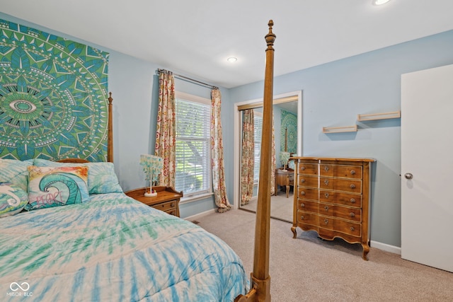 8330 Claridge Rd, Indianapolis, IN 46260 - carpeted bedroom with baseboards and recessed lighting