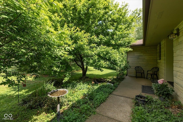 view of grassy yard