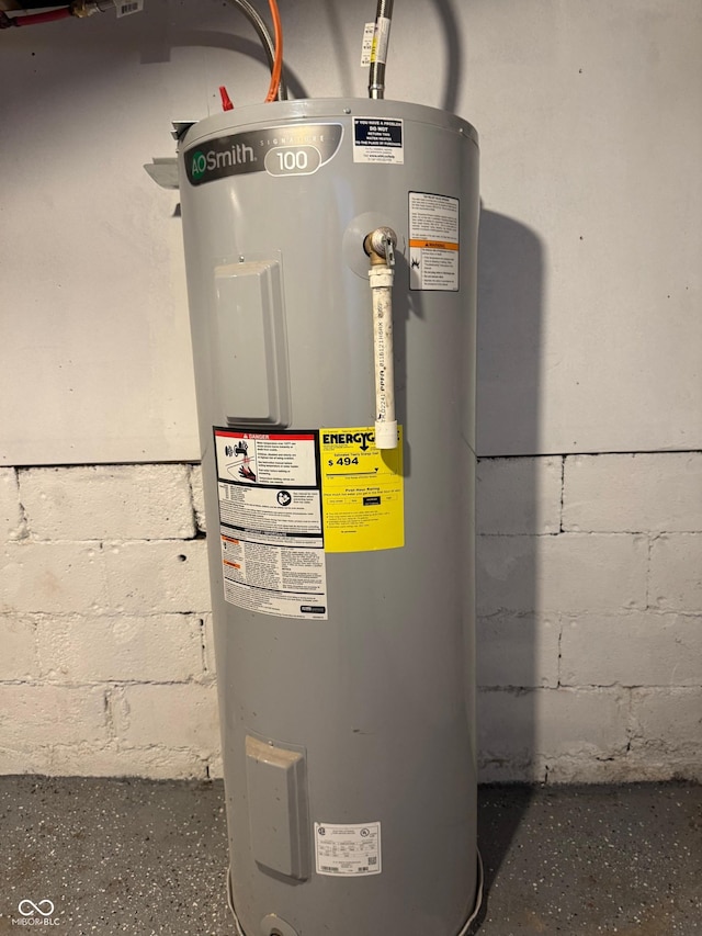 322 S Rural St, Indianapolis, IN 46201 - utility room featuring electric water heater