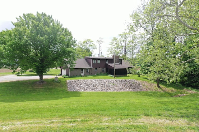 3654 W Mecca Rd, Rockville, IN 47872 - rear view of property with a lawn