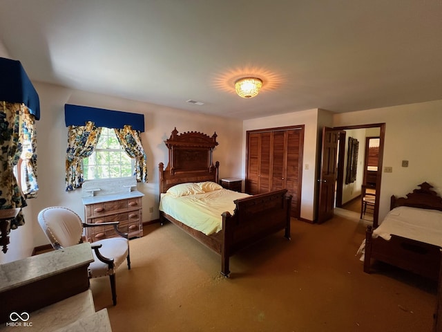 3654 W Mecca Rd, Rockville, IN 47872 - bedroom with carpet flooring, a closet, and baseboards