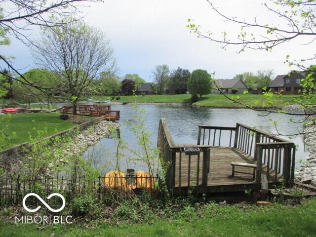 4667 Sundance Trl, Indianapolis, IN 46239 - dock area featuring a water view