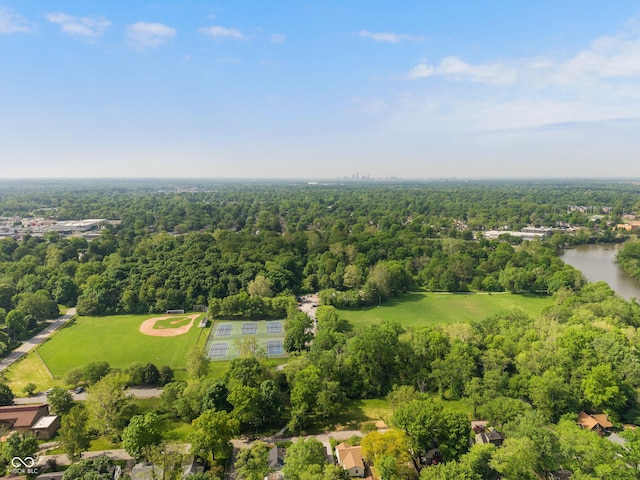 1802 E 66th St, Indianapolis, IN 46220 - bird's eye view of a heavily wooded area and a large body of water