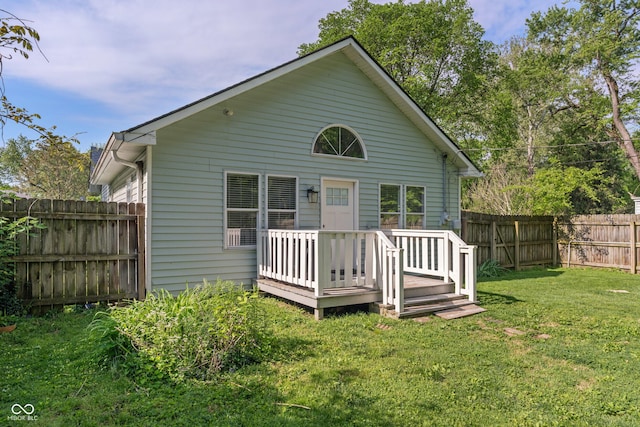 1802 E 66th St, Indianapolis, IN 46220 - back of property with a deck