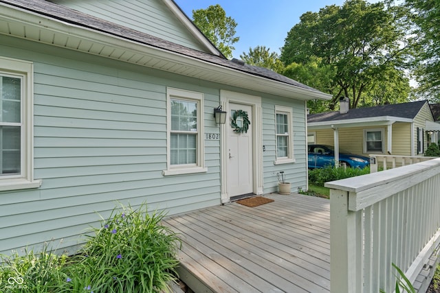 1802 E 66th St, Indianapolis, IN 46220 - view of wooden deck