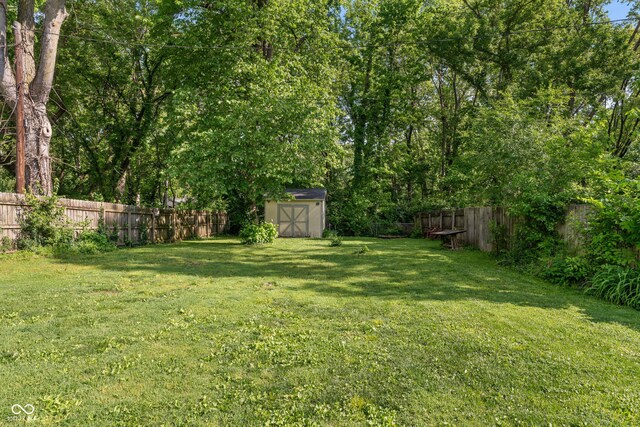 1802 E 66th St, Indianapolis, IN 46220 - view of yard featuring a storage shed and an outdoor structure