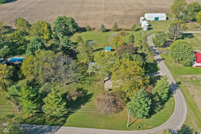 aerial view of sparsely populated area