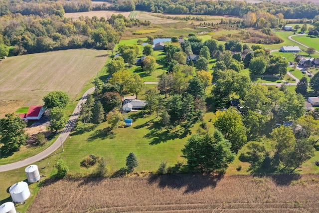aerial overview of property's location featuring rural landscape
