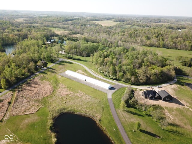 1340 Apache Trl, Martinsville, IN 46151 - aerial view of property's location with a nearby body of water and a forest