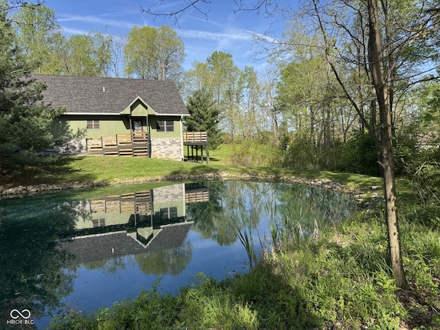 1340 Apache Trl, Martinsville, IN 46151 - dock area featuring a deck with water view and a yard