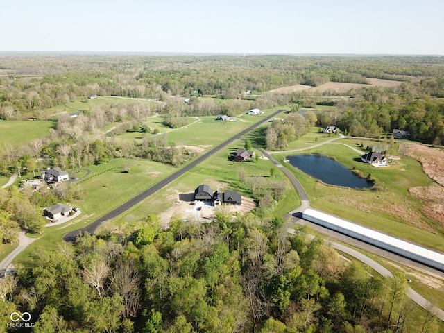 1340 Apache Trl, Martinsville, IN 46151 - aerial view of a nearby body of water and a heavily wooded area