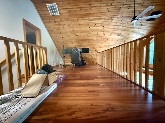 1340 Apache Trl, Martinsville, IN 46151 - hall featuring lofted ceiling, wood finished floors, and wood ceiling