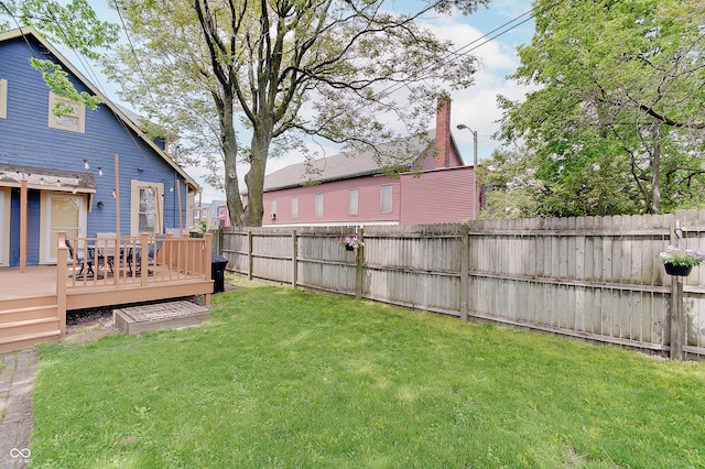 1009 Broadway St, Indianapolis, IN 46202 - view of yard featuring a wooden deck