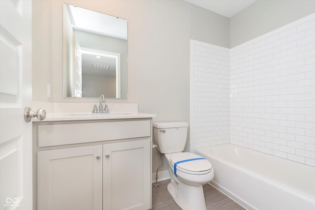 9604 Beckett St, Avon, IN 46123 - bathroom with toilet, vanity, and baseboards
