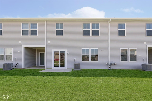 1280 Newton St, Avon, IN 46123 - rear view of property with a lawn and cooling unit