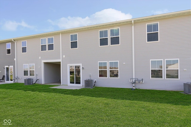 1280 Newton St, Avon, IN 46123 - back of house with central air condition unit and a yard