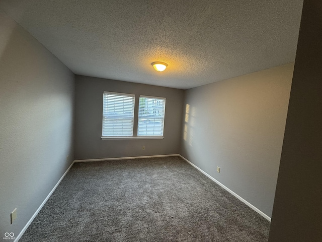 9145 Blue Pine Dr, Indianapolis, IN 46231 - empty room with dark carpet, a textured ceiling, and baseboards