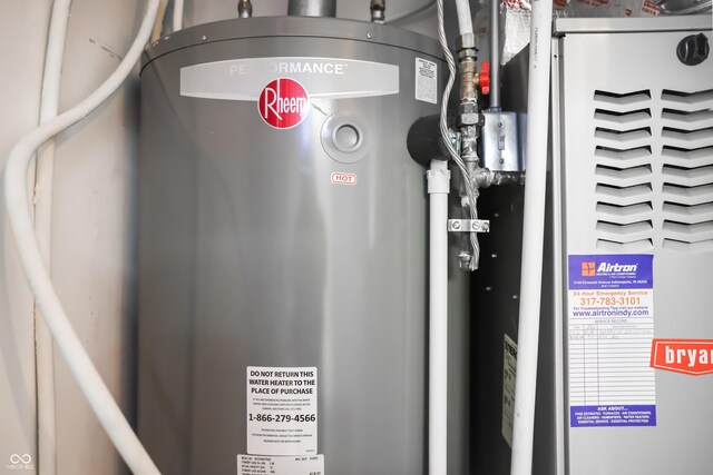 8317 Pine Branch Ln, Indianapolis, IN 46234 - utilities featuring gas water heater