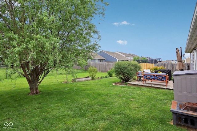 2911 W Hawanian Ln, Monrovia, IN 46157 - view of yard featuring a wooden deck
