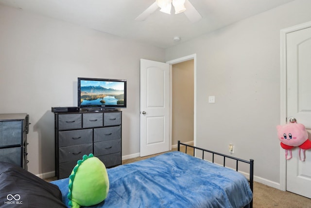 2911 W Hawanian Ln, Monrovia, IN 46157 - carpeted bedroom with baseboards and ceiling fan