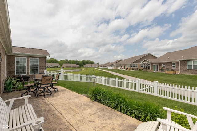 9166 Lieven St, Avon, IN 46123 - view of patio / terrace featuring a water view, a residential view, and outdoor dining space