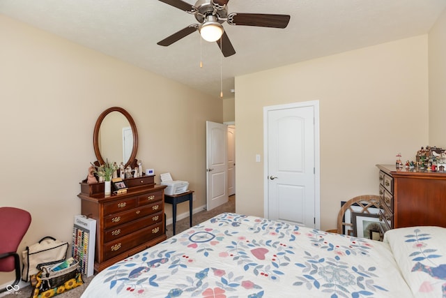 9166 Lieven St, Avon, IN 46123 - carpeted bedroom featuring ceiling fan and baseboards