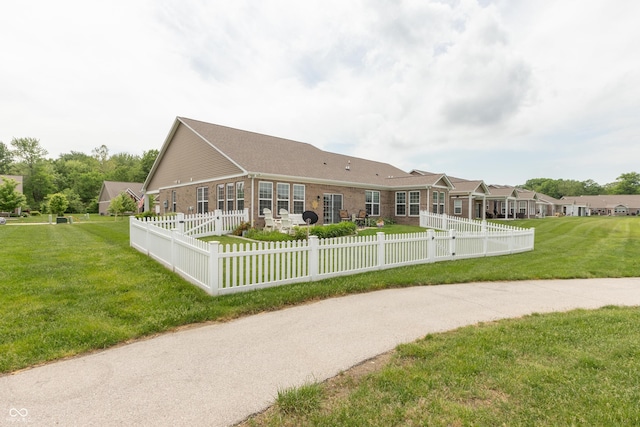 9166 Lieven St, Avon, IN 46123 - rear view of property with brick siding