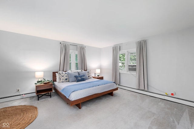2120 Wynnedale Rd, Indianapolis, IN 46228 - bedroom with carpet floors, a baseboard radiator, and cooling unit