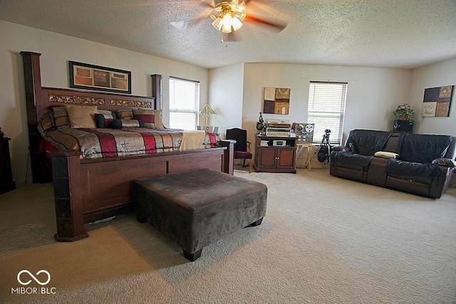 7737 Wolfgang Pl, Indianapolis, IN 46239 - carpeted bedroom featuring a textured ceiling and ceiling fan