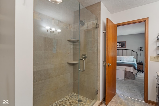 full bath with ensuite bath and a stall shower