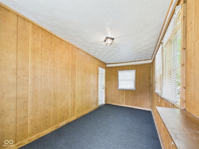 903 W 22nd St, Anderson, IN 46016 - unfurnished room with wooden walls, carpet, and a textured ceiling