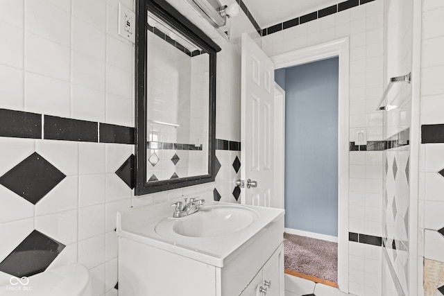 703 Kappes St, Indianapolis, IN 46221 - bathroom with vanity and tile patterned floors