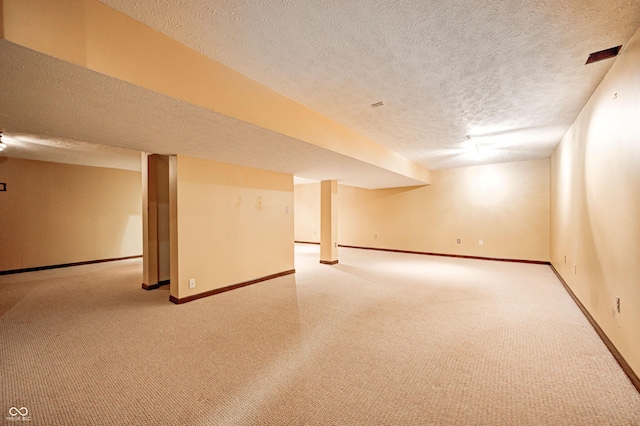 9158 Oak Knoll Ln, Fishers, IN 46037 - finished below grade area featuring a textured ceiling and light carpet